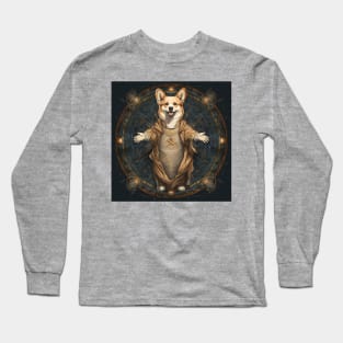 Vitruvian Corgi Long Sleeve T-Shirt